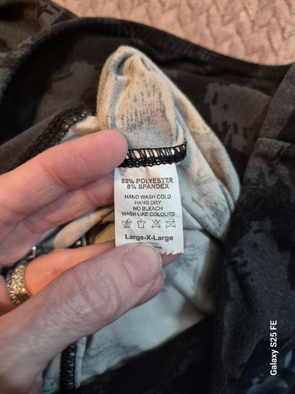 3-Pack Full Length Camo Leggings, Black, Blue & Gray, L/XL, EUC - Picture 6 of 13